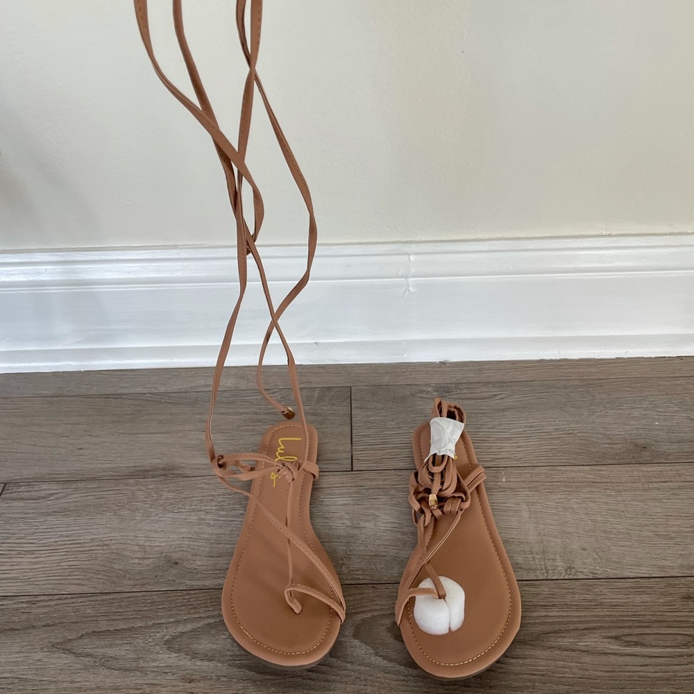 Lulus nude sandals/ never worn
